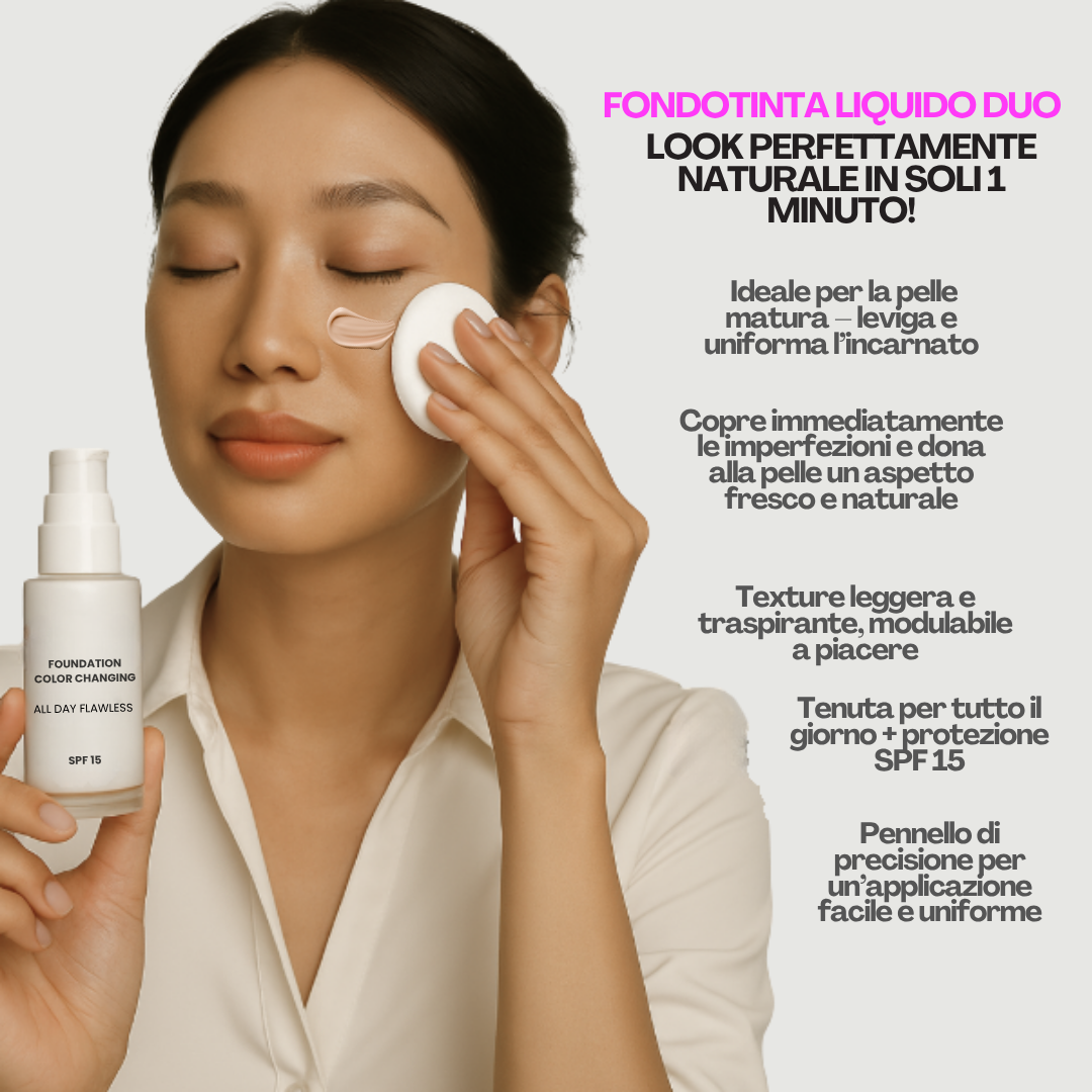 Base Duo che cambia sotto il trucco